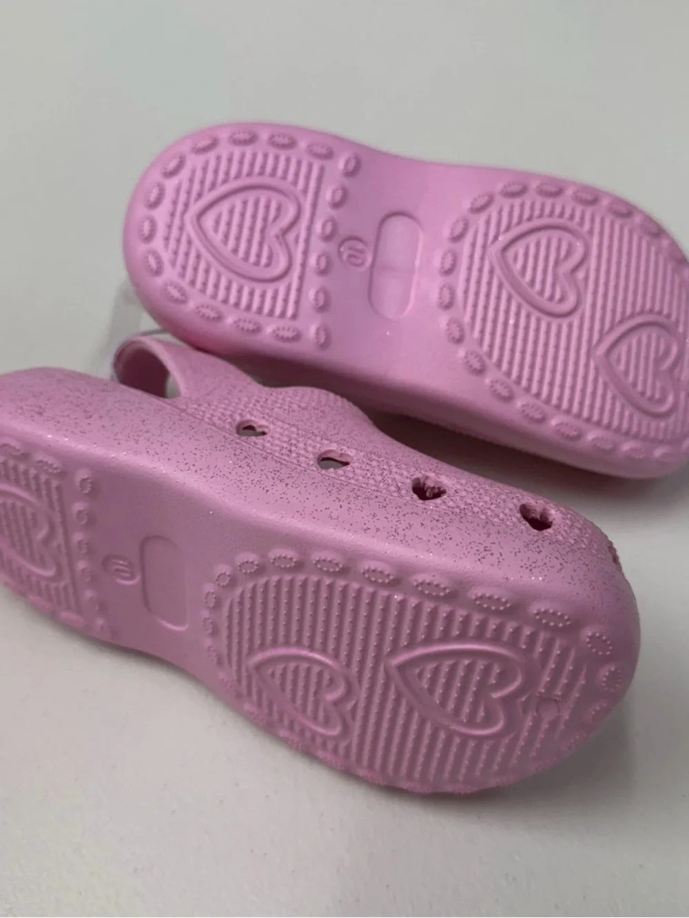 Barbie Pink Heart Clog Sandals with Puppy Accent Girls Size 10